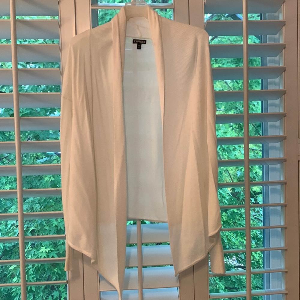 EXPRESS White Cardigan Sweater